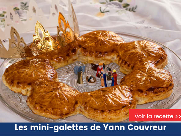 Mini-galettes des rois en couronne de Yann Couvreur